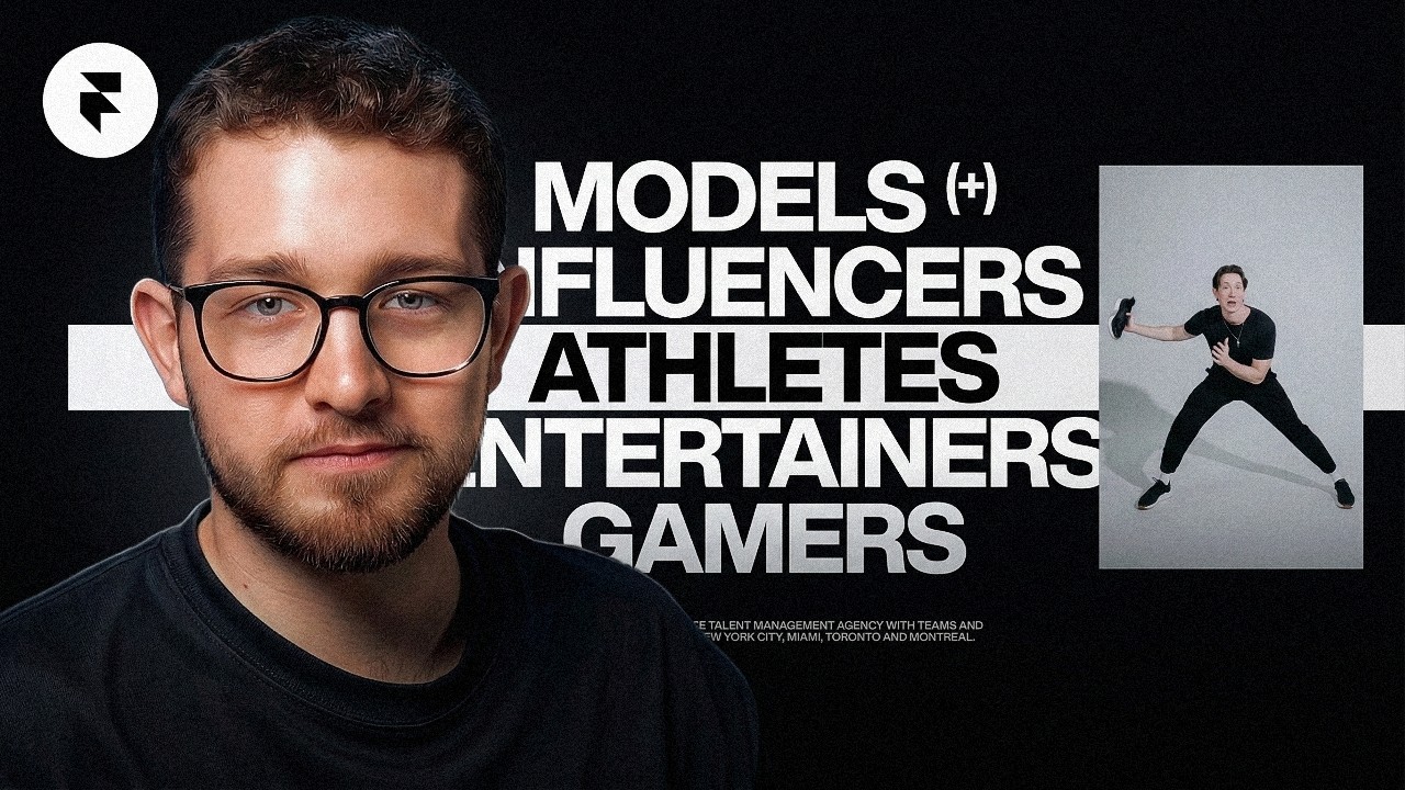 Talent agency banner: models, influencers, athletes, entertainers, gamers