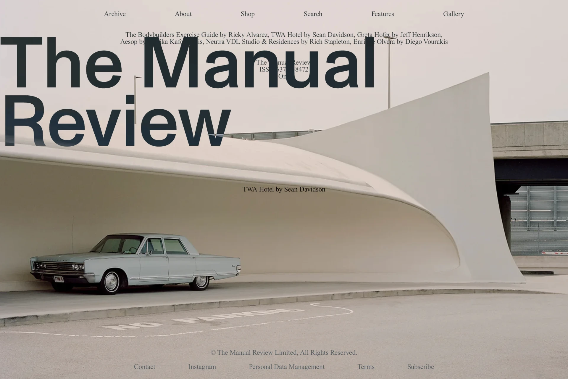 Screenshot of The Manual Review website