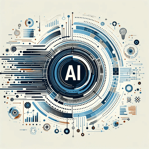 "Abstract schematic of AI legal research with concentric circles and data icons."