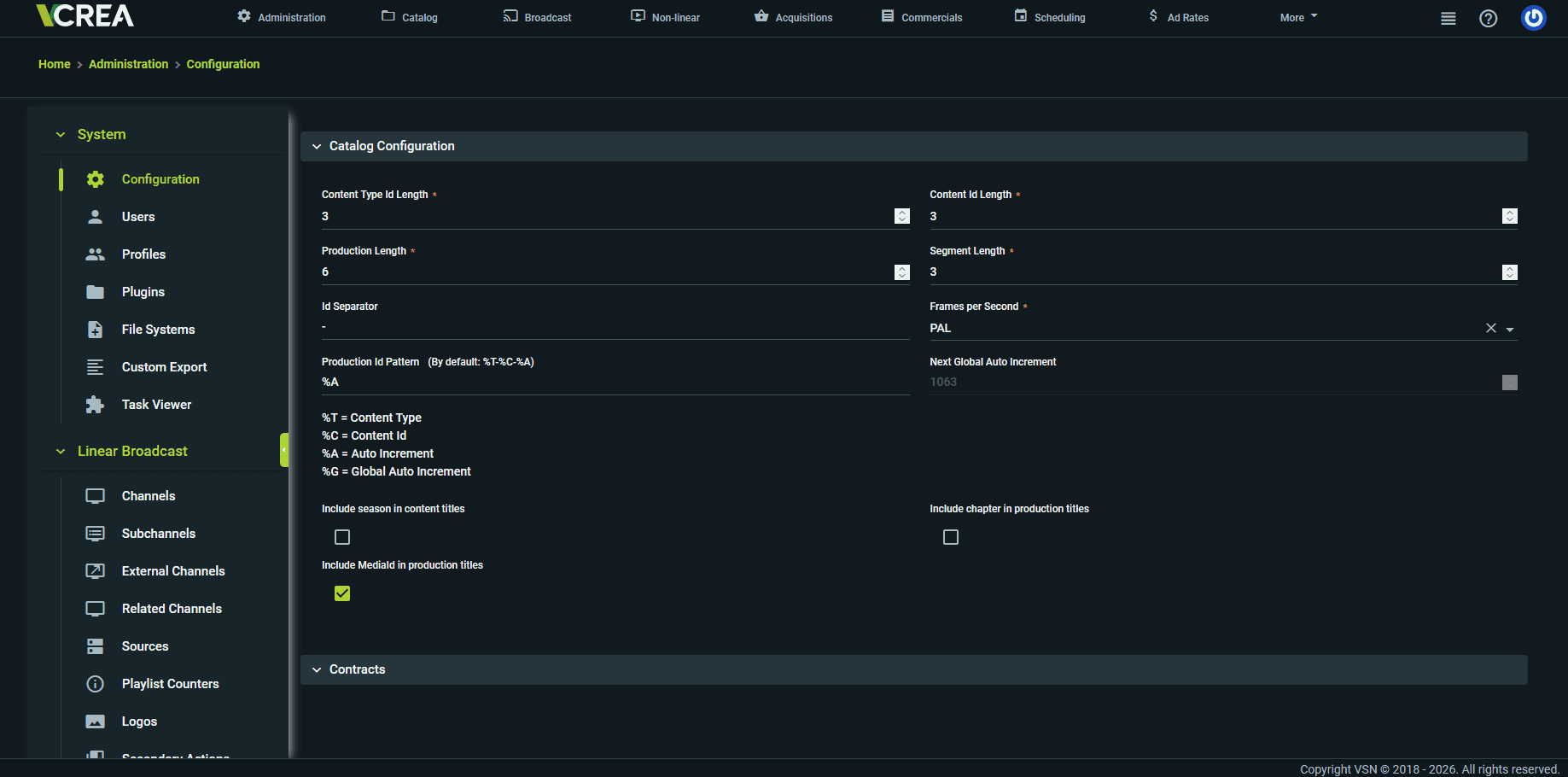 VSNCrea Interface