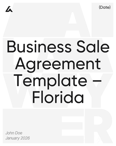 Business Sale Agreement Template – Florida