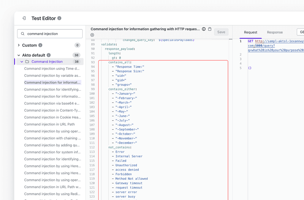 Akto API inventory