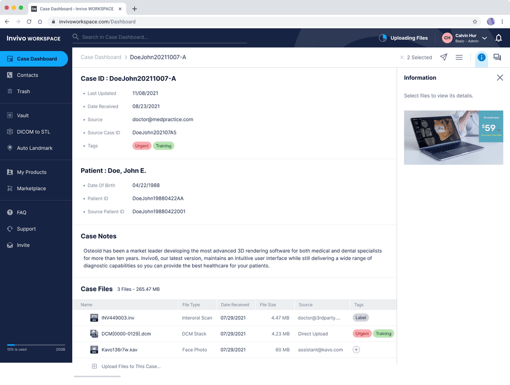 Case Details + Info Expand