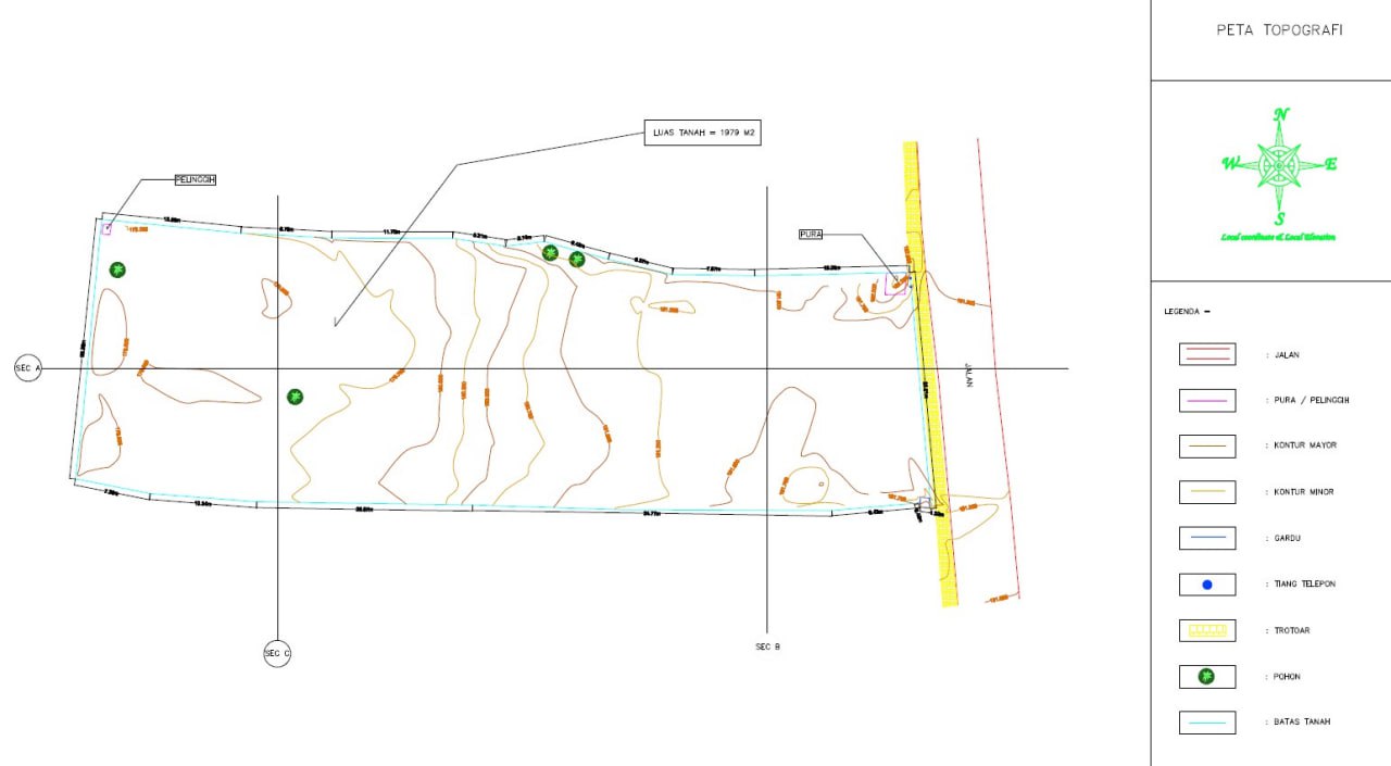 Land plot 2000 m² in Ubud, Leasehold 28 years