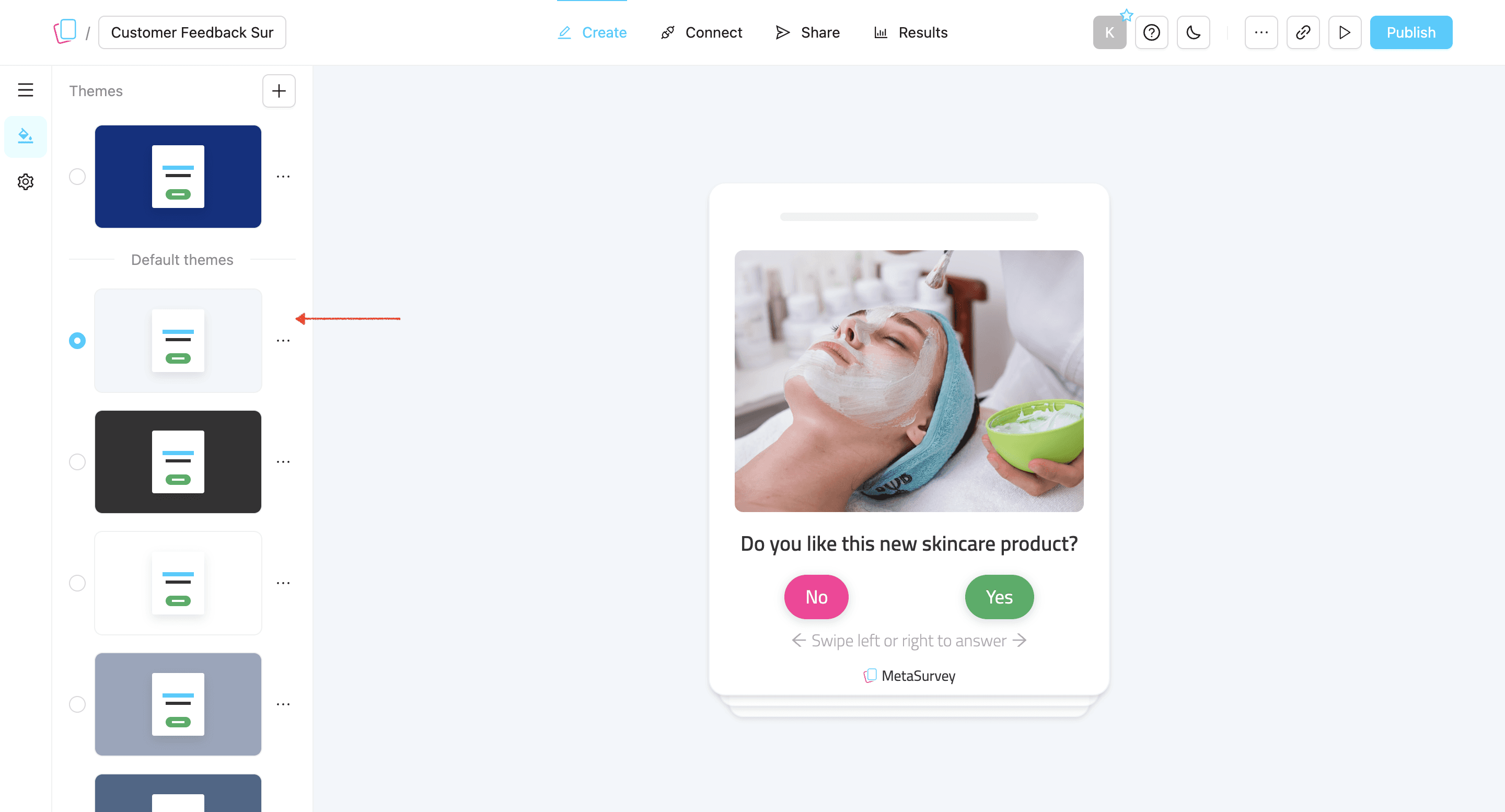 Select a default theme