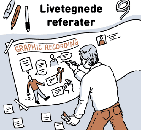 livetegnede referater