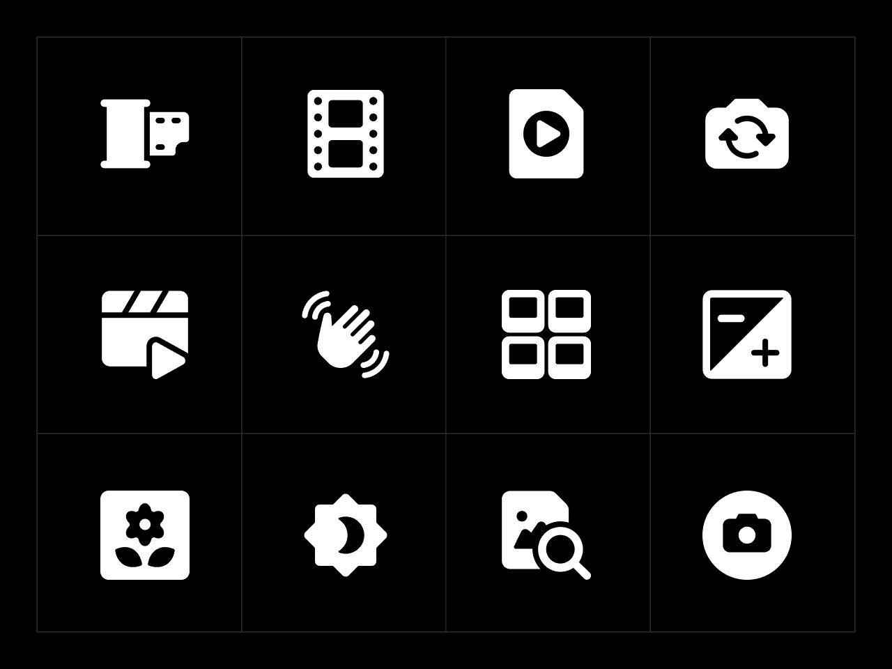 Ultimate Bold Photo and Video Icon Set