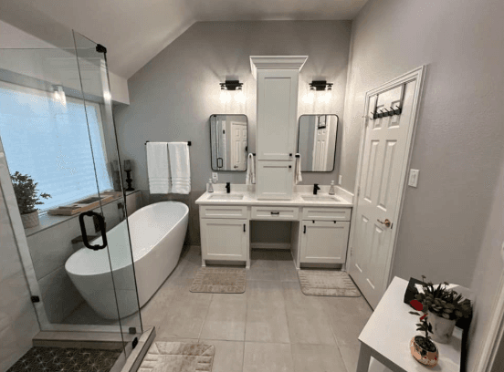 After picture of a bathroom remodel