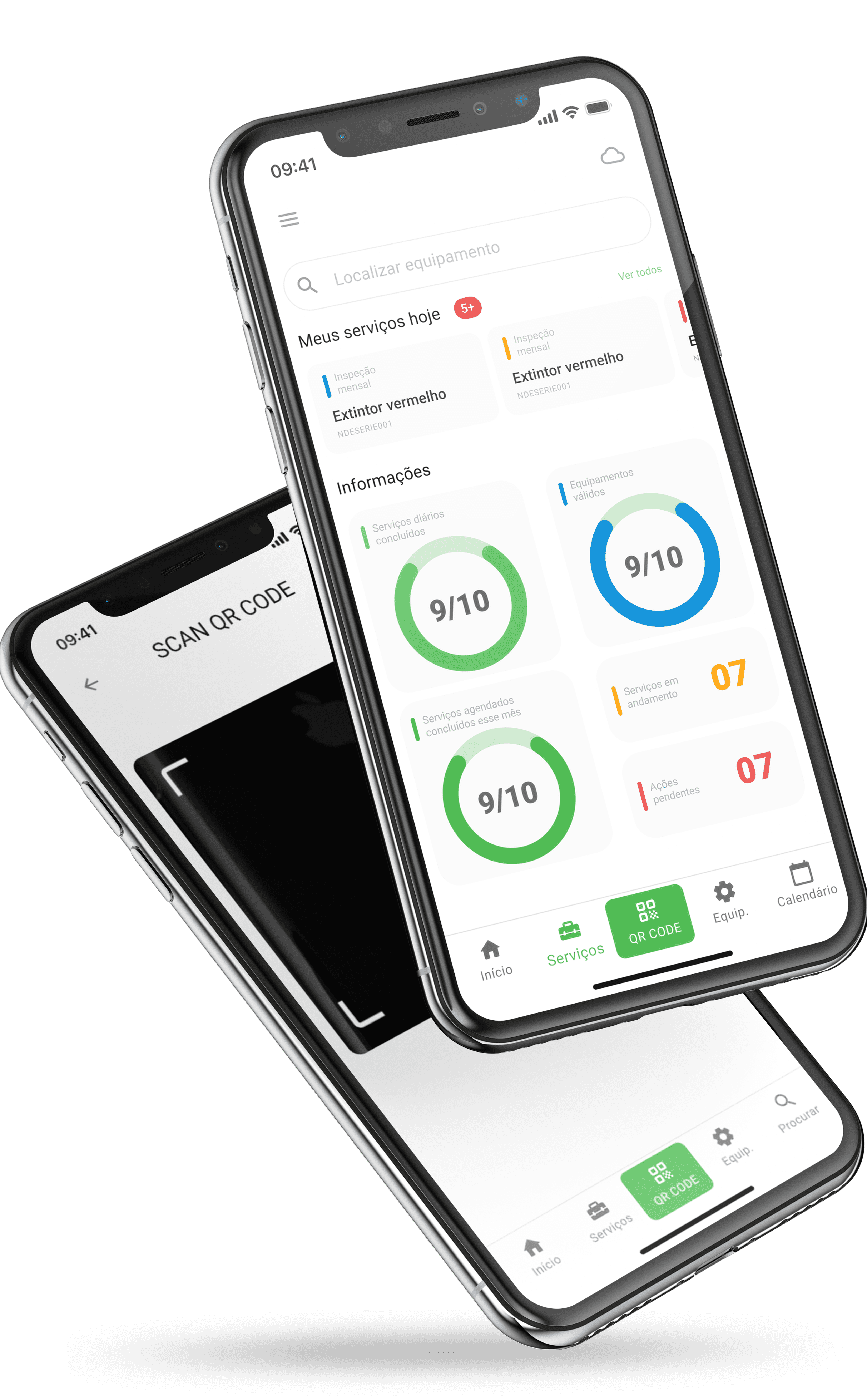Celular mostrando serviços gerados pelo sistema de checklists e inspeções da GAP