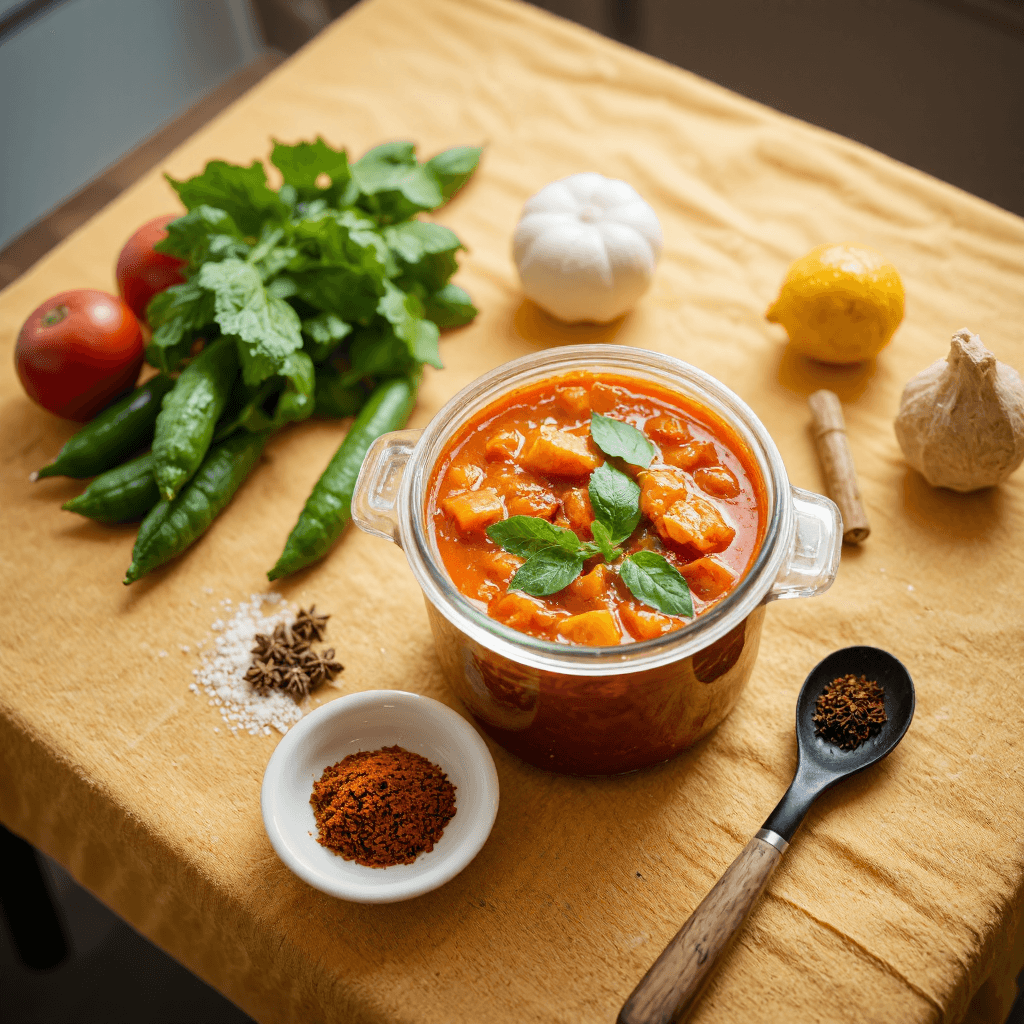product photography of container of stew