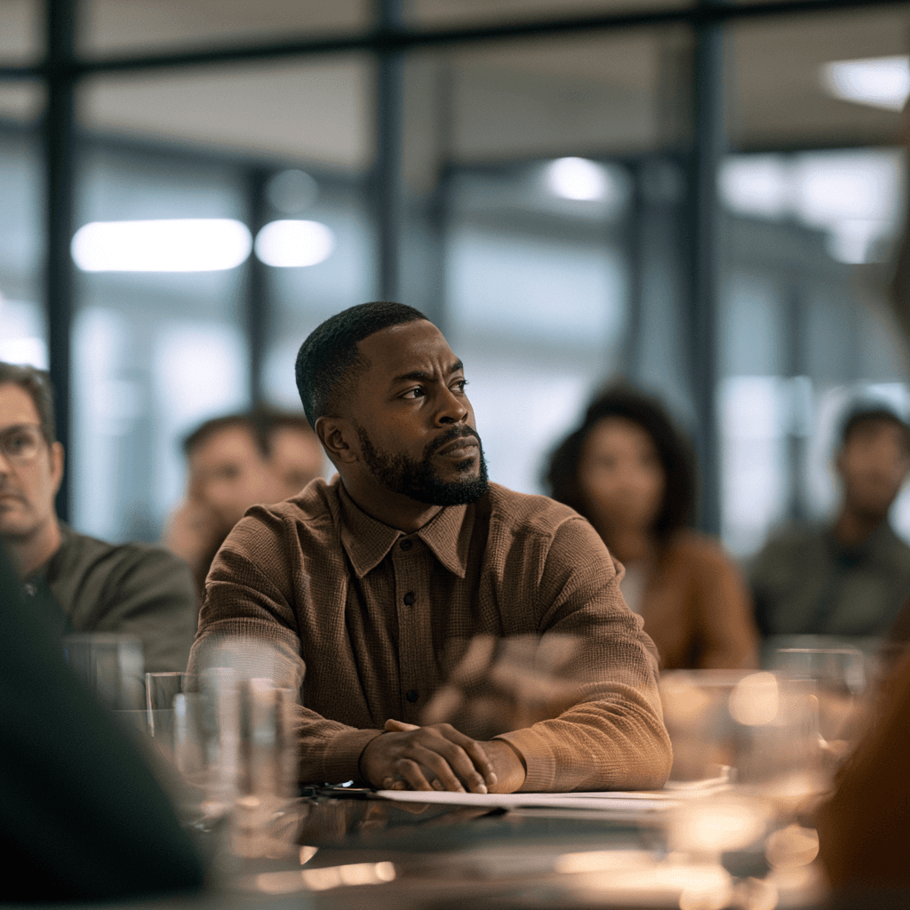 A meeting where you're suddenly angry
