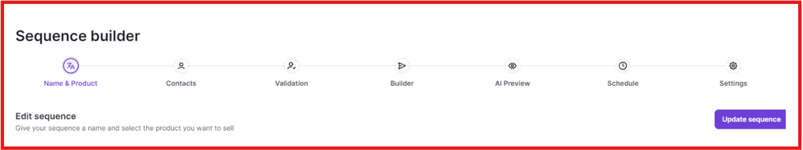 Salesforge sequence builder