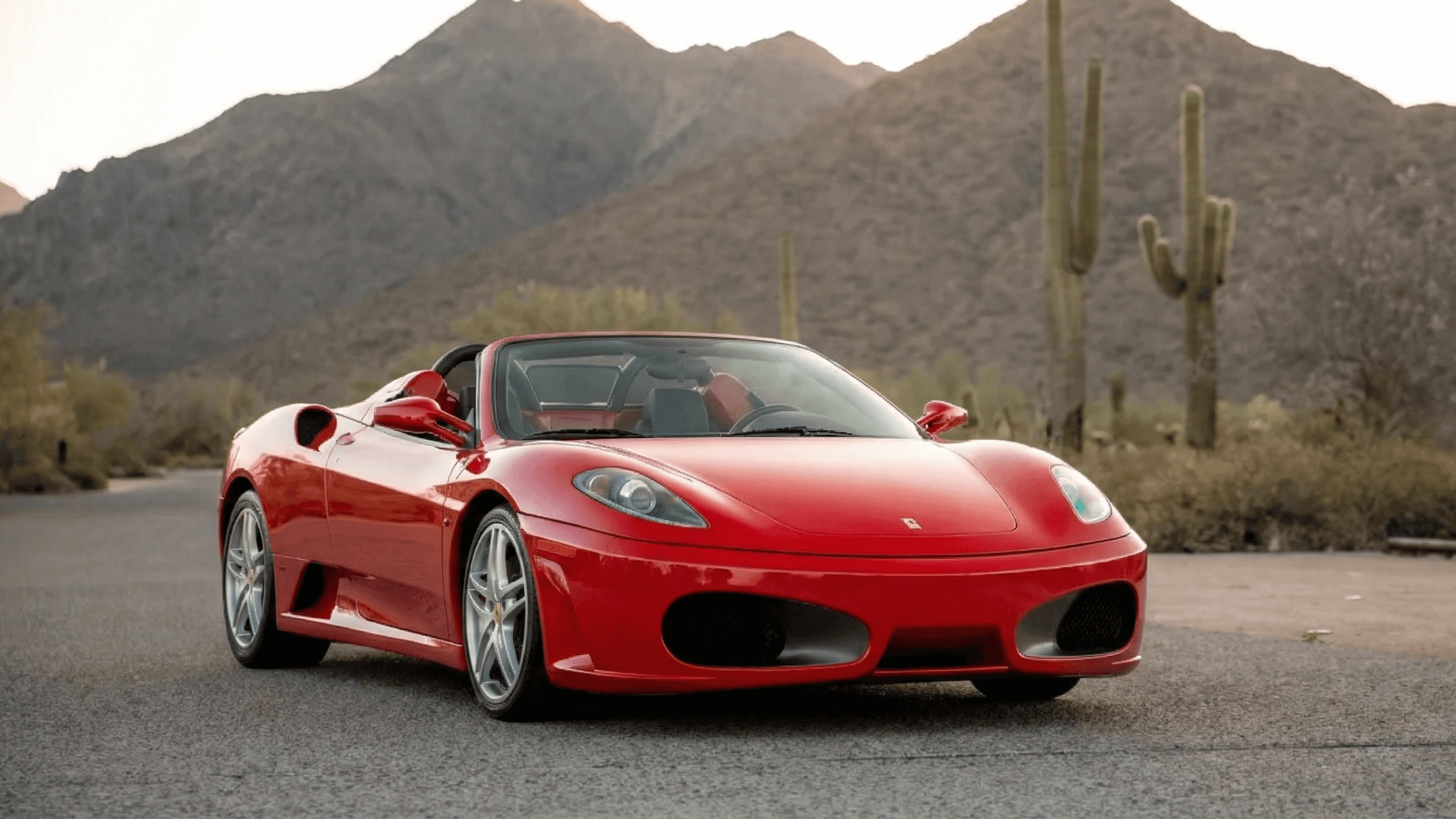 Ferrari F430 Spider on a desert road in Arizona