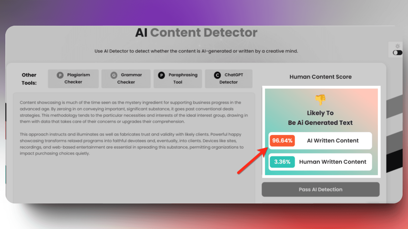 Spinbot - Human content score