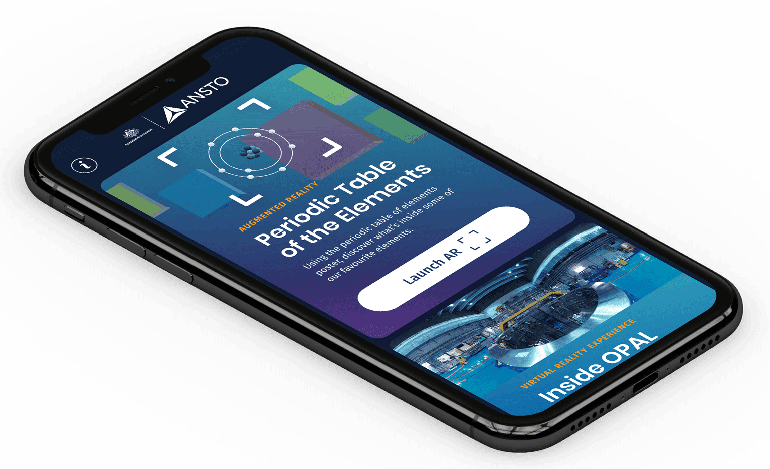 iphone showing purple app interface