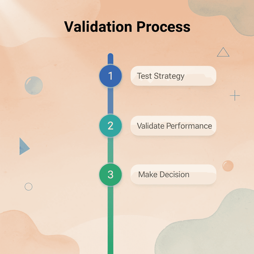 Four-step validation process infographic -  Mobile SEO Agency