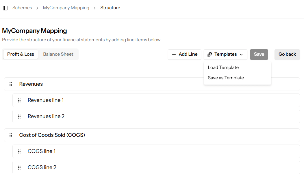 load templates