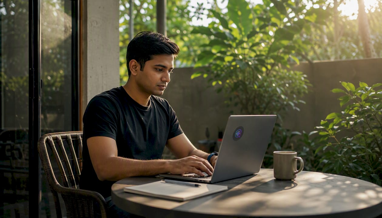 Close-up of hands typing API integration code