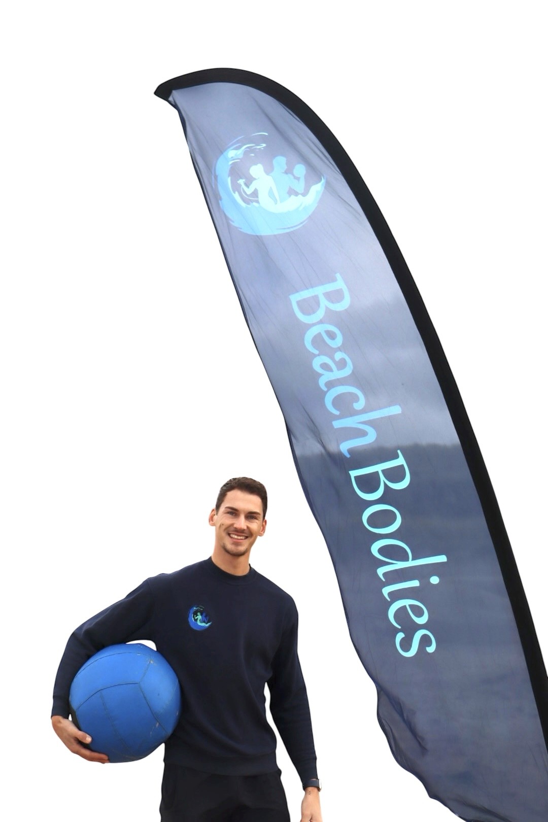 Concetrated triathlete grayscale