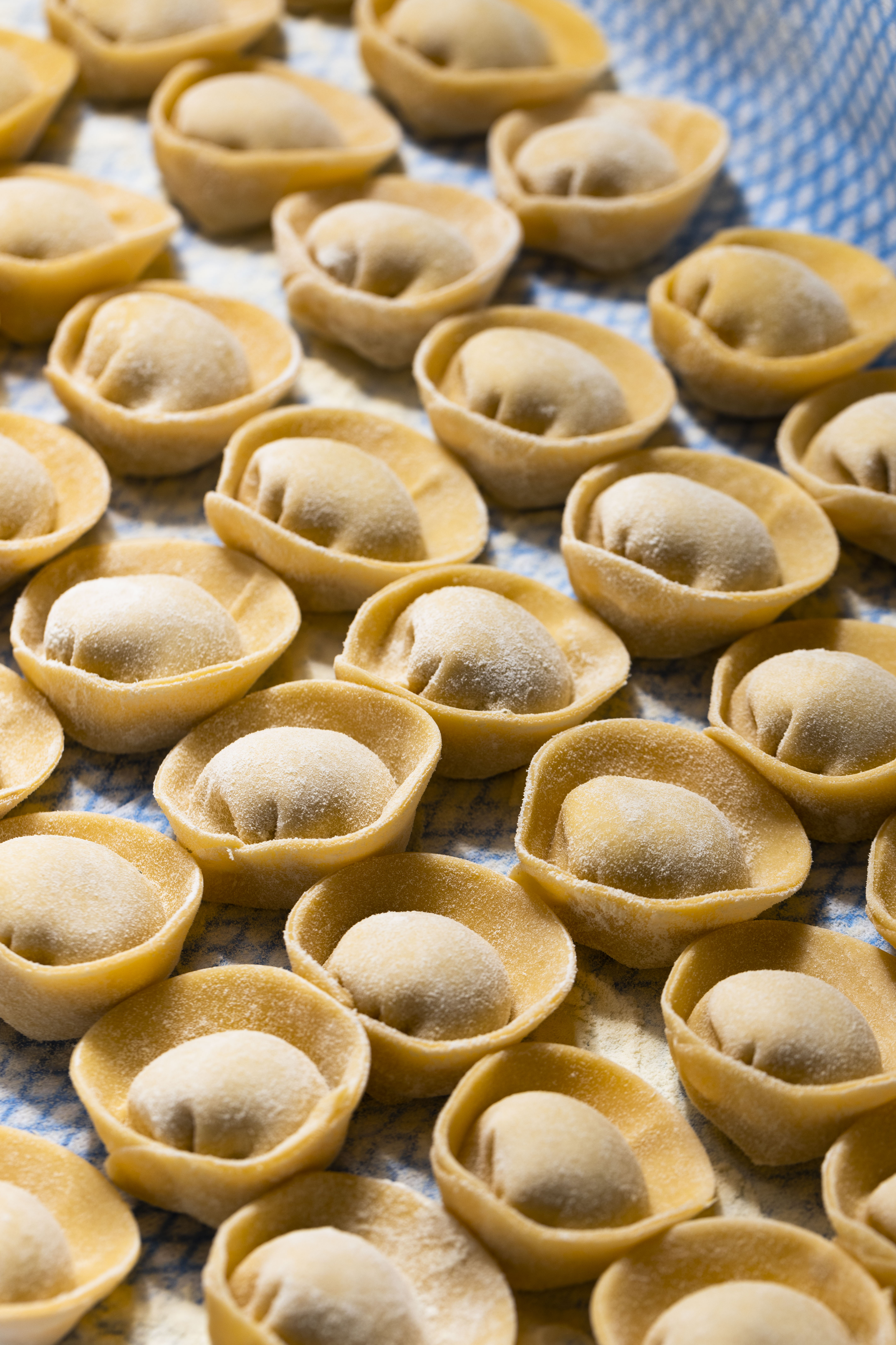 Close-up of tortelli pasta from Pasta Co. Melbourne photoshoot