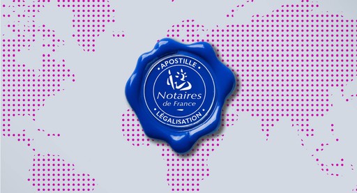 Logo of the "Notaires de France" illustrating the apostille