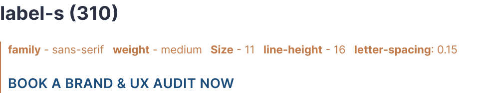 Screen shot of text style and properties