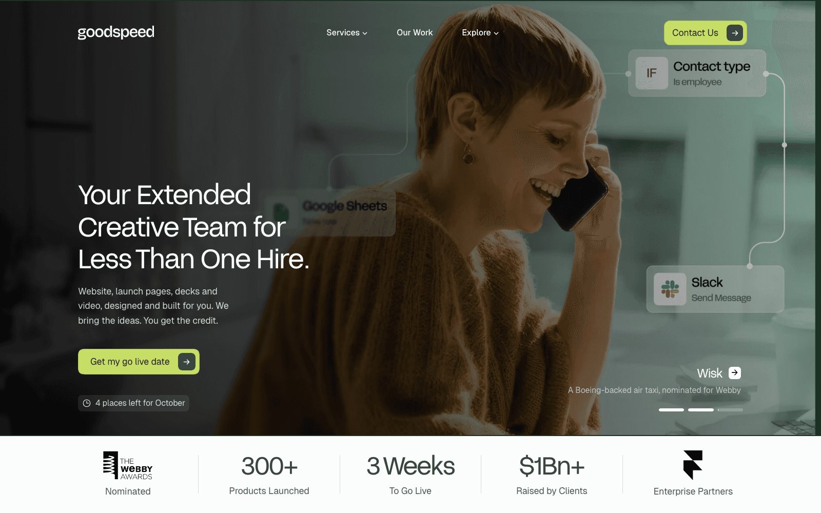 Goodspeed website homepage