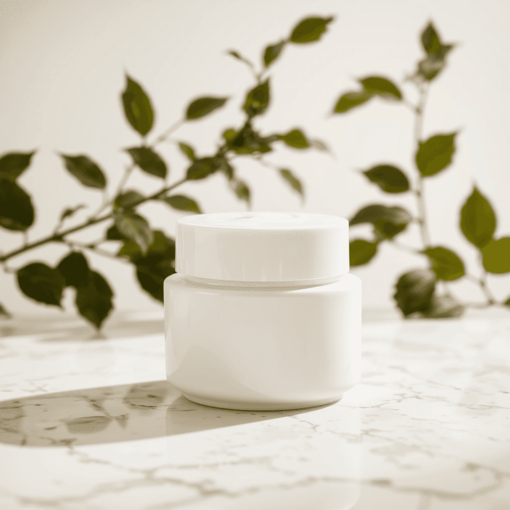 product photography of a sample of cream or lotion