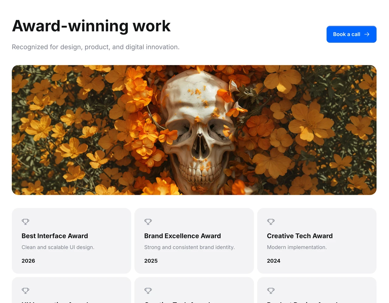 Framer Award Section - Frameblox UI