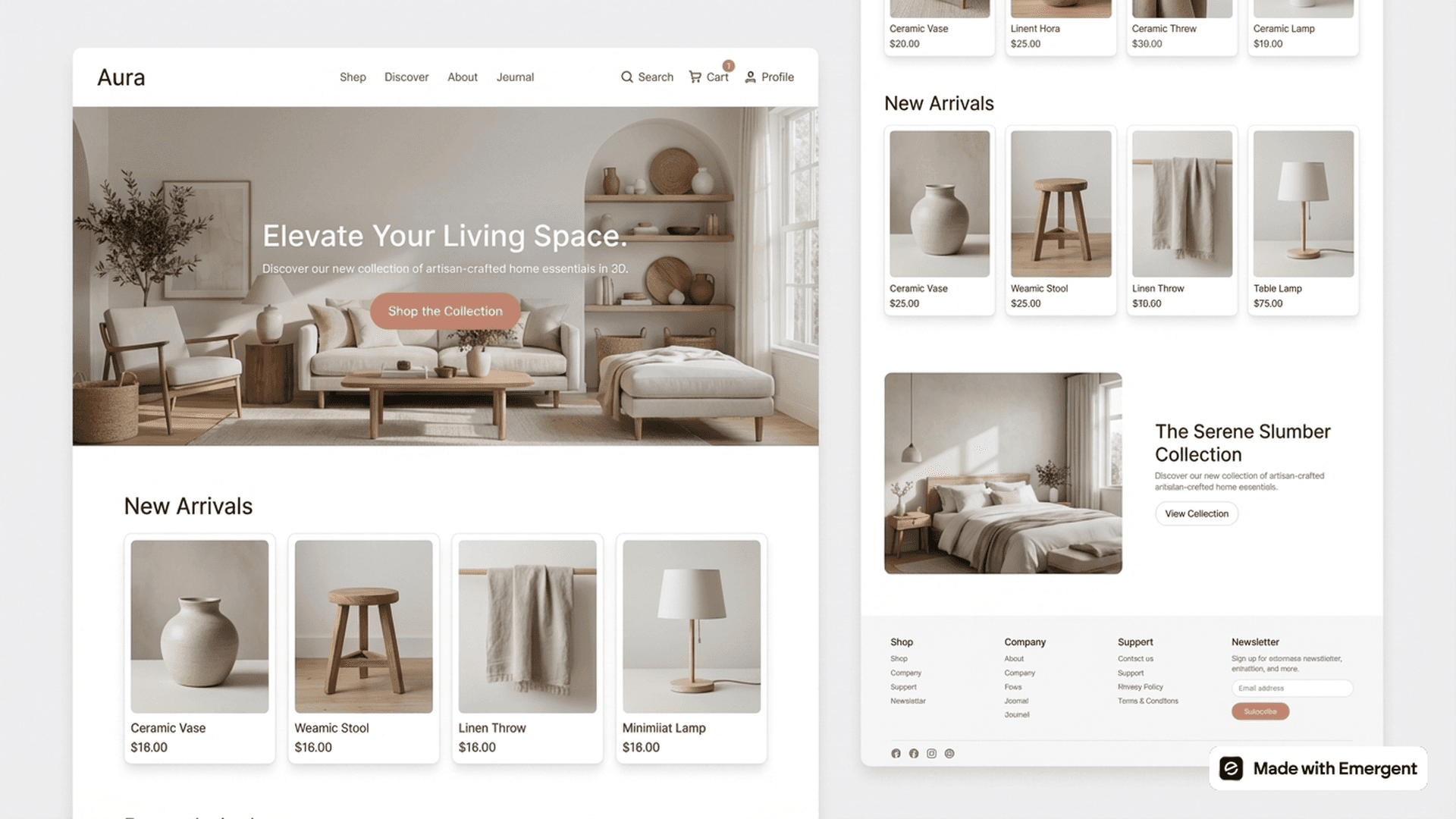 3D Website Made with Emergent