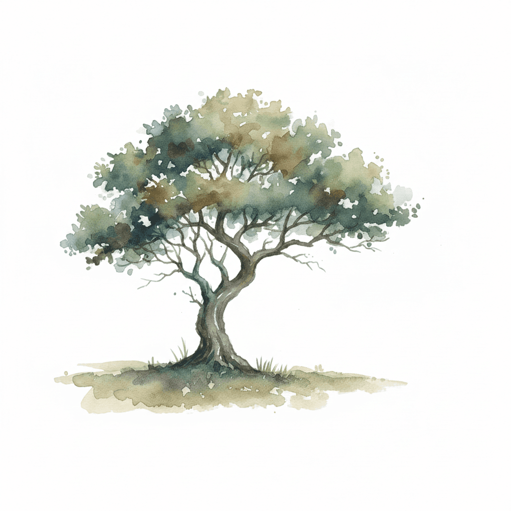 Watercolor Tree Illustration