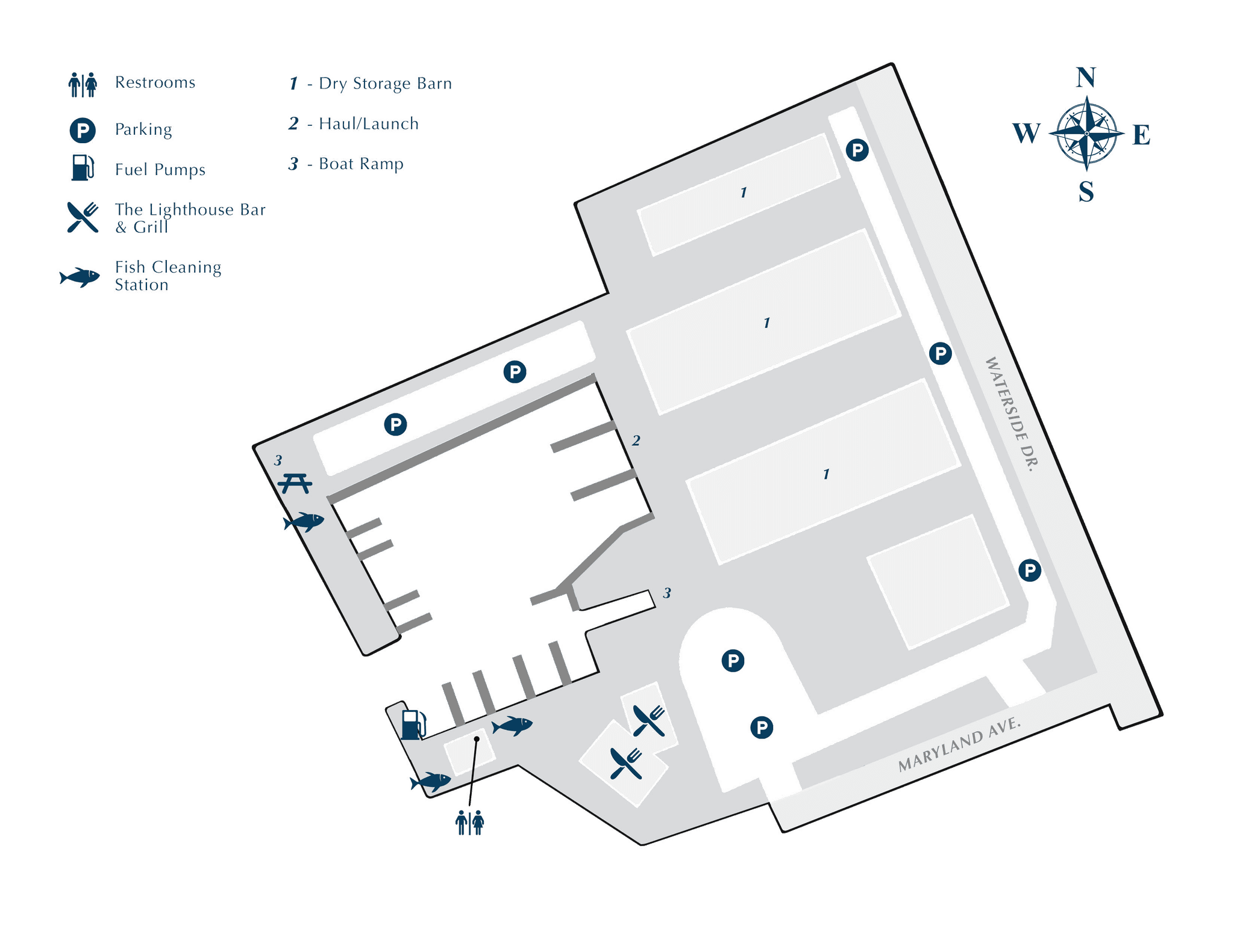 Stump Pass marina map