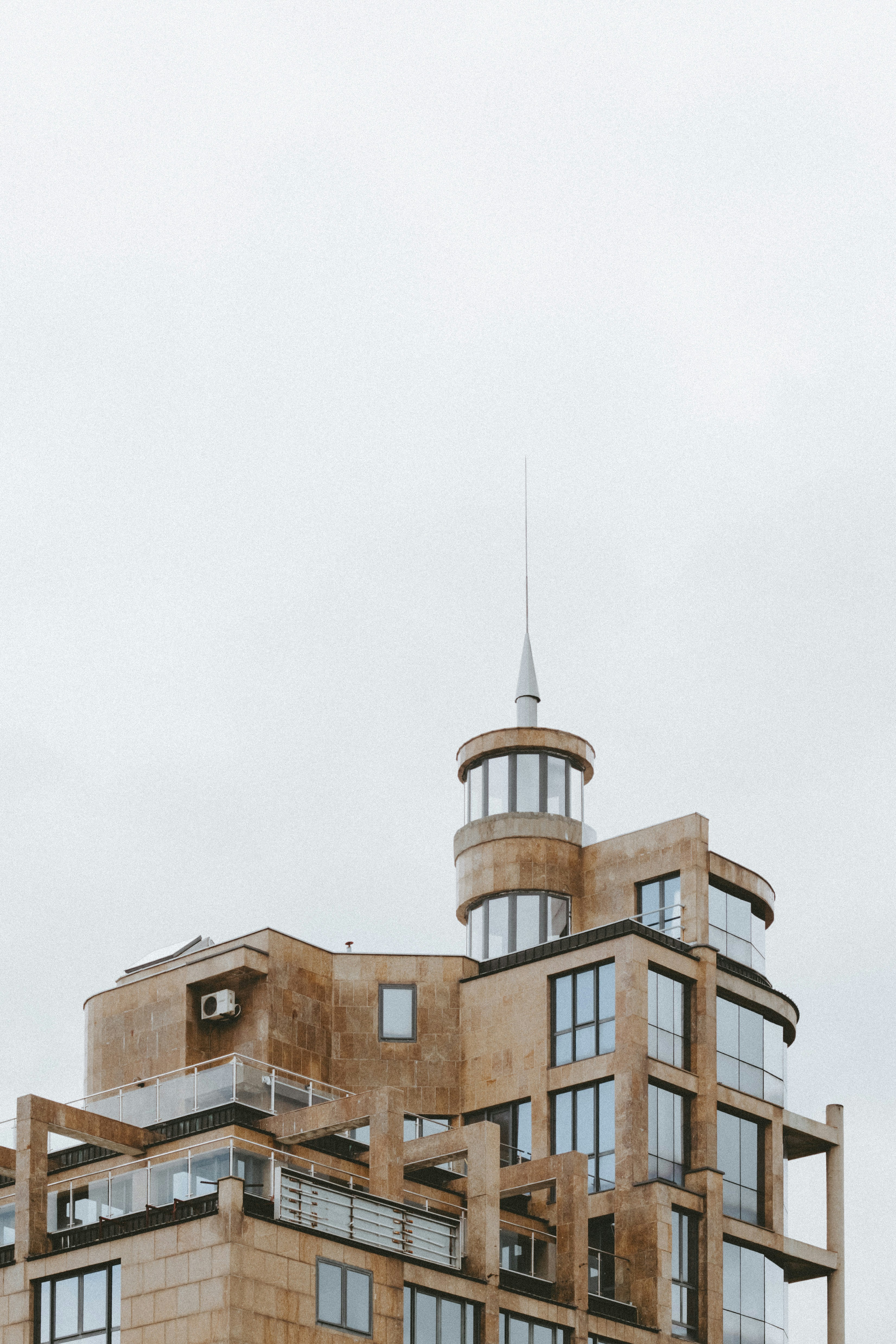 Modern building with unique architectural design