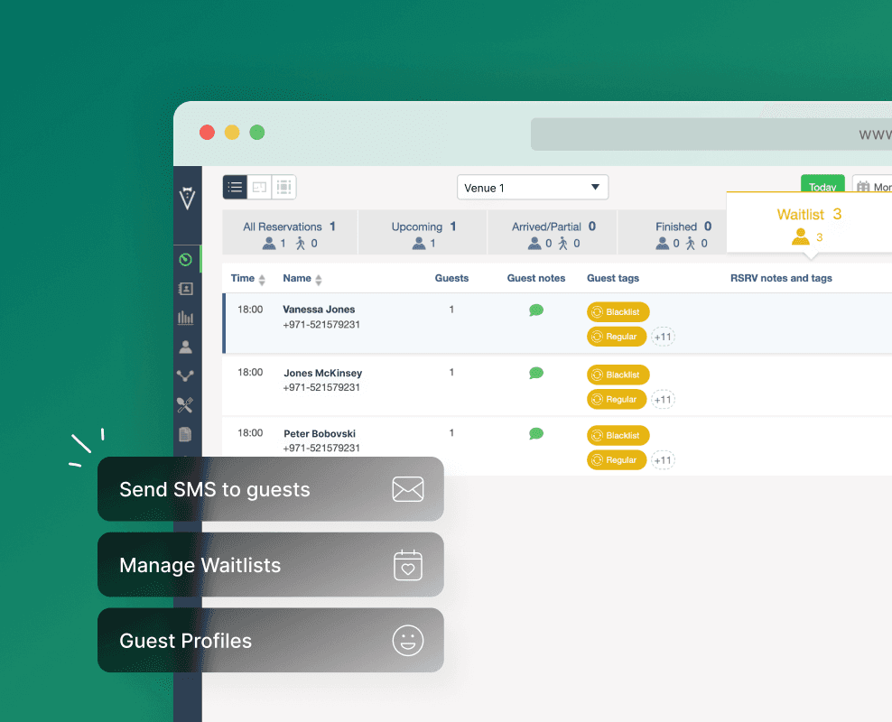 reservations and waitlists
