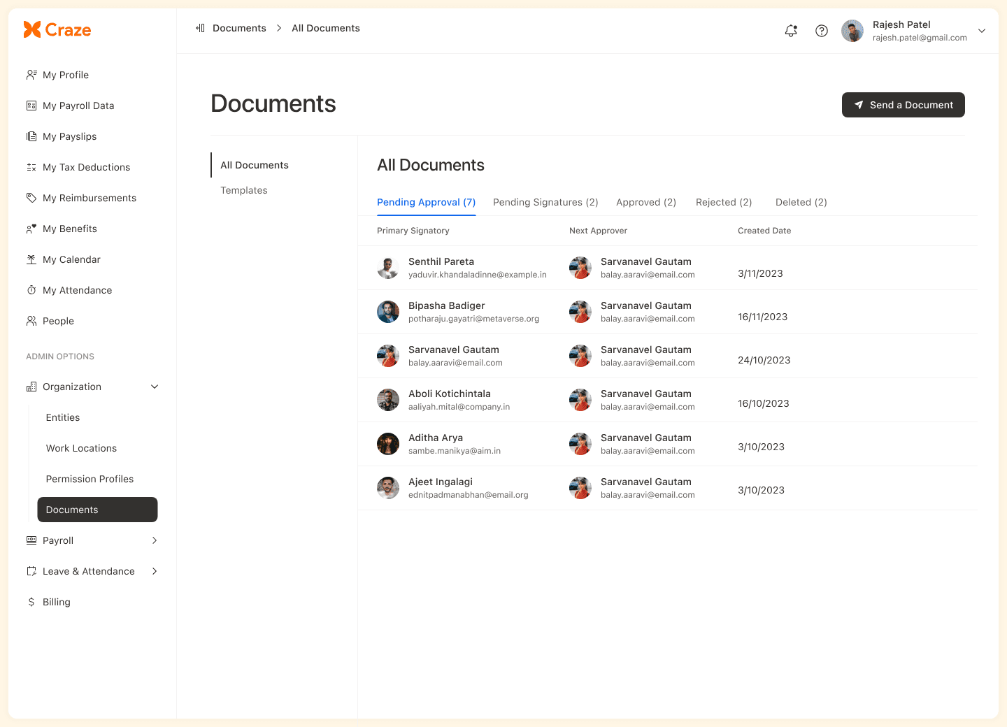 craze onboarding documents