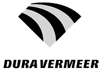 Logo van Dura Vermeer, met een gestileerd, abstract, grafisch element erboven.