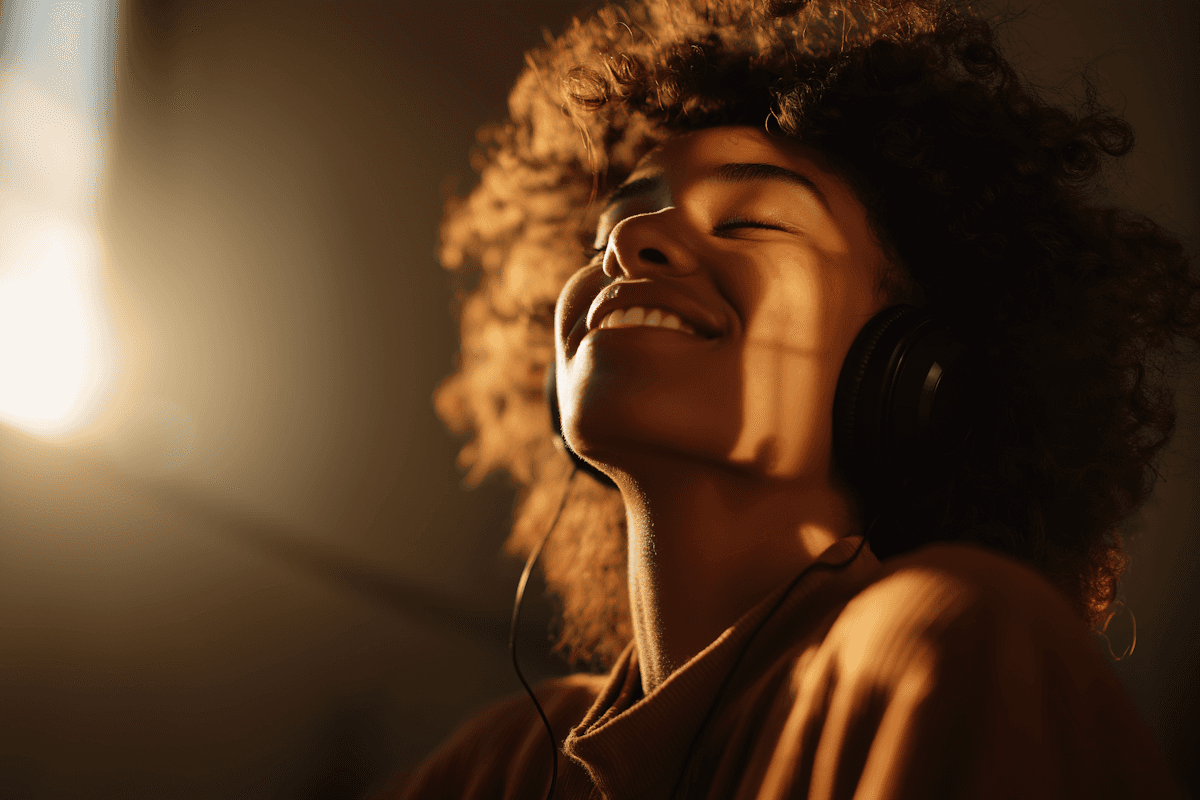 Woman with umbrella walks past lululemon store