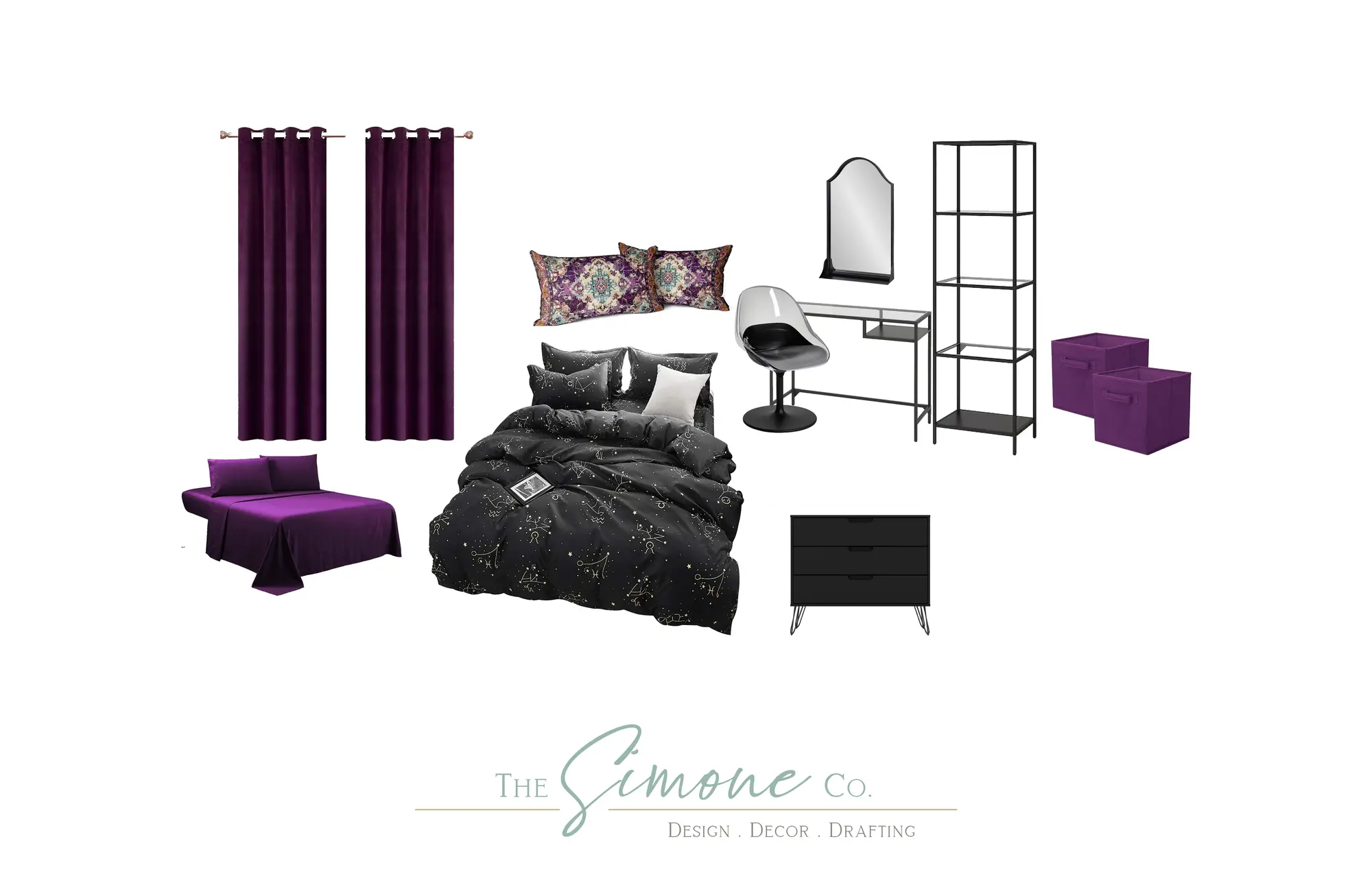 Conceptual design project featuring bold layered character and functional space planning by Mint Interior Design.