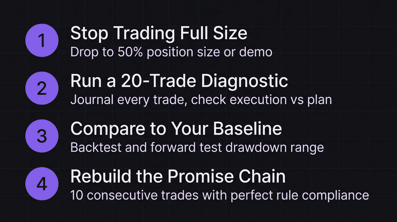 Four-step framework for rebuilding trading conviction after a losing streak