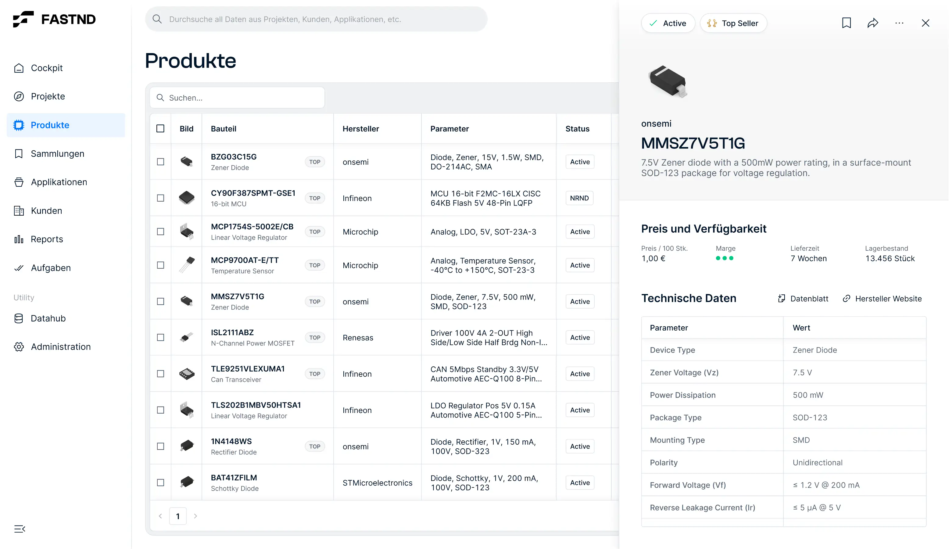 Screenshot von dem Projekt