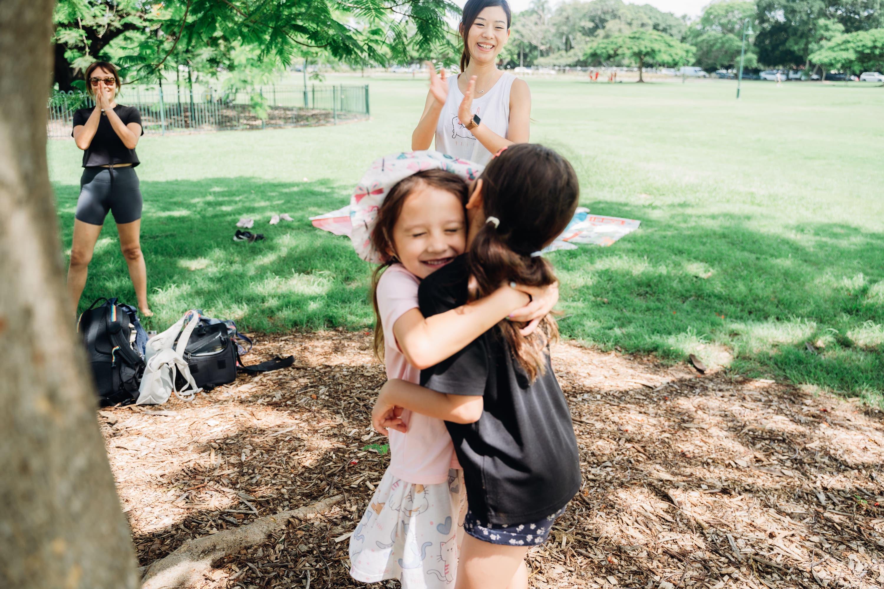 Female yoga instructor teaching a client