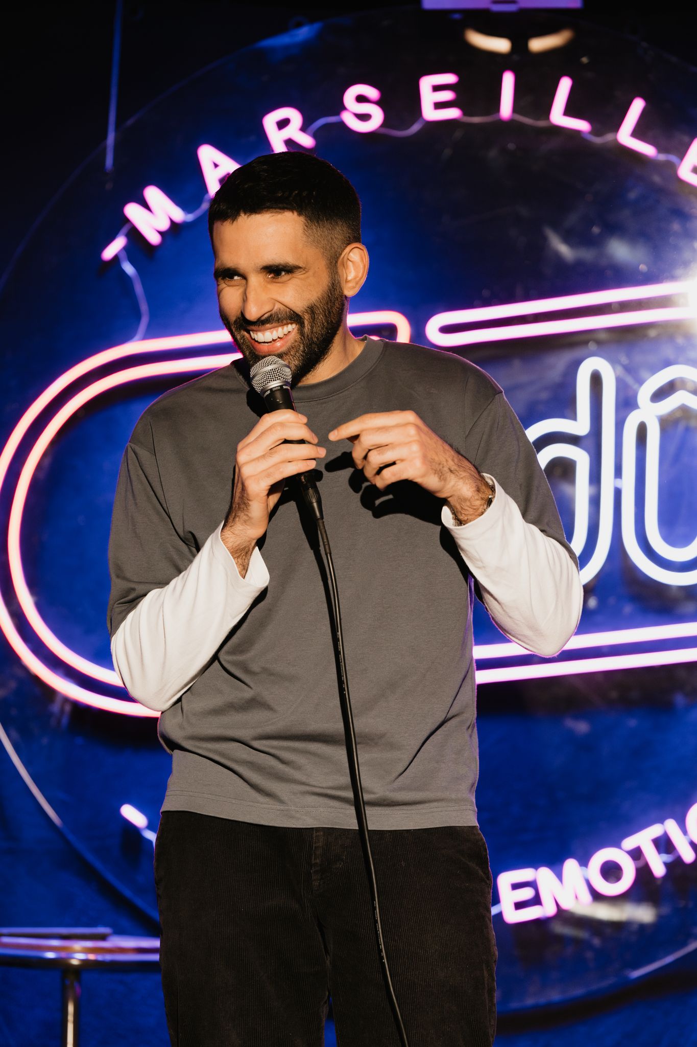 A man with mic