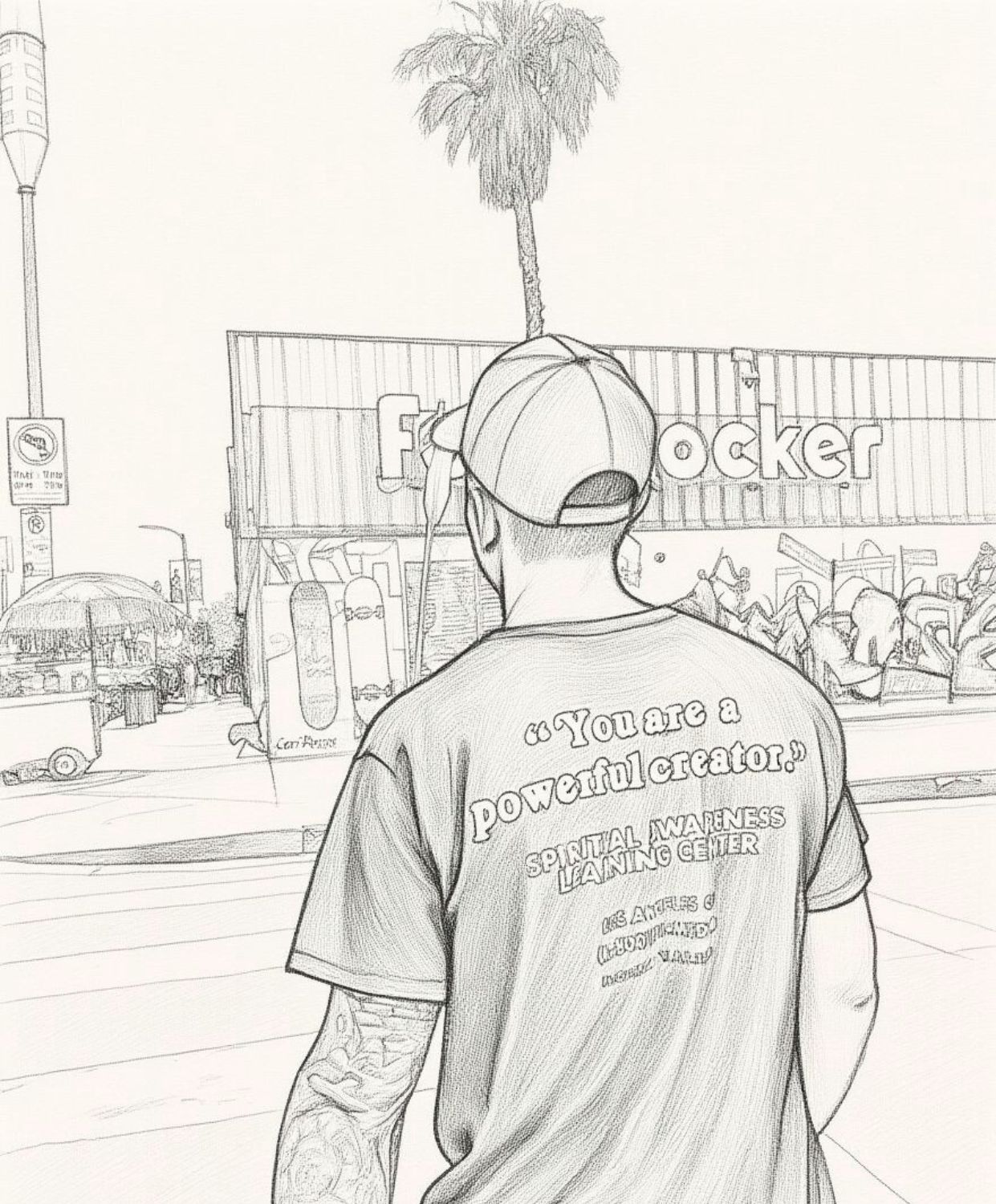 Modern abstract B&W composition