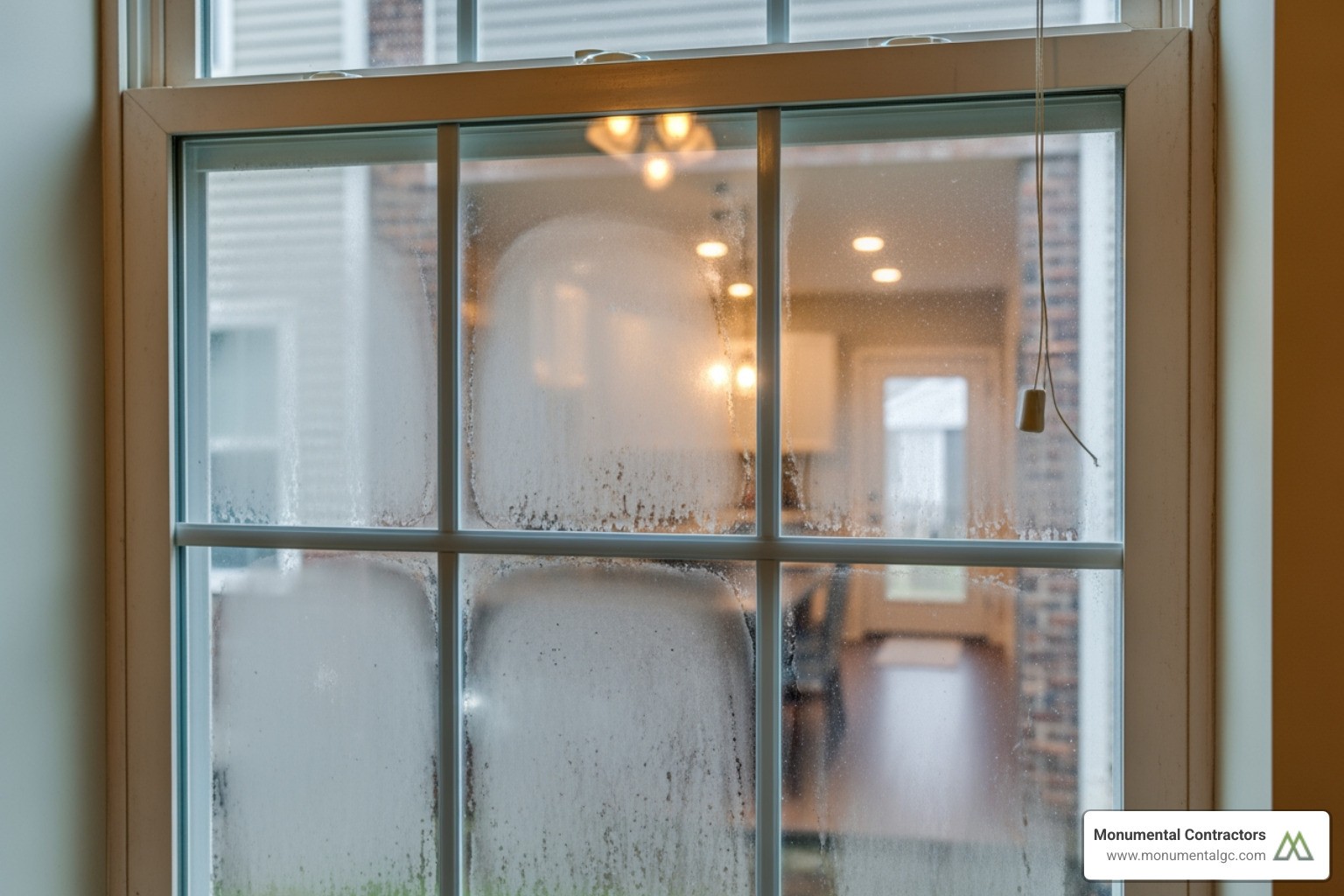 Drafty window with condensation in a Northern Virginia home - Window replacement Northern Virginia