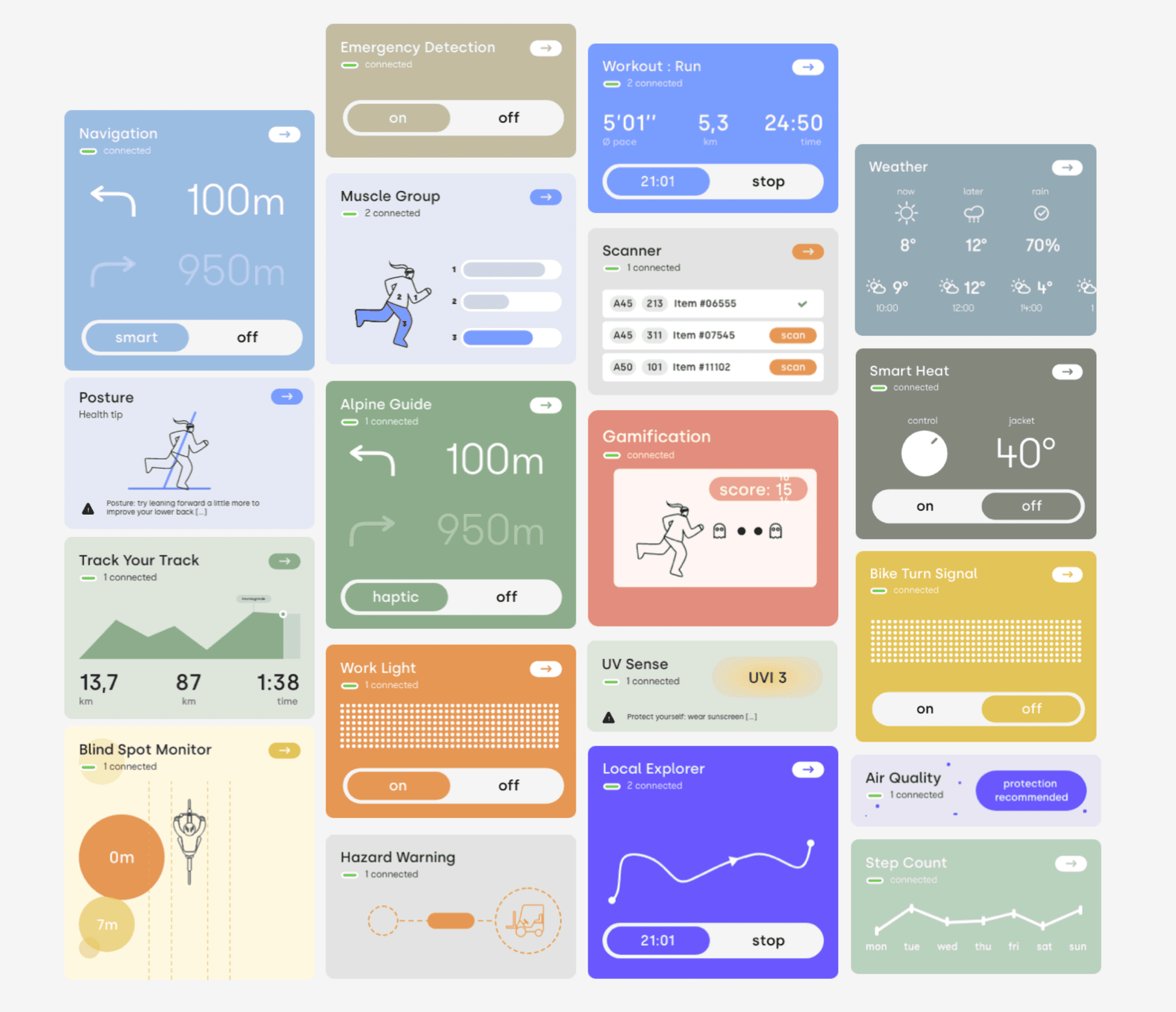 Homescreen with open bottom drawer