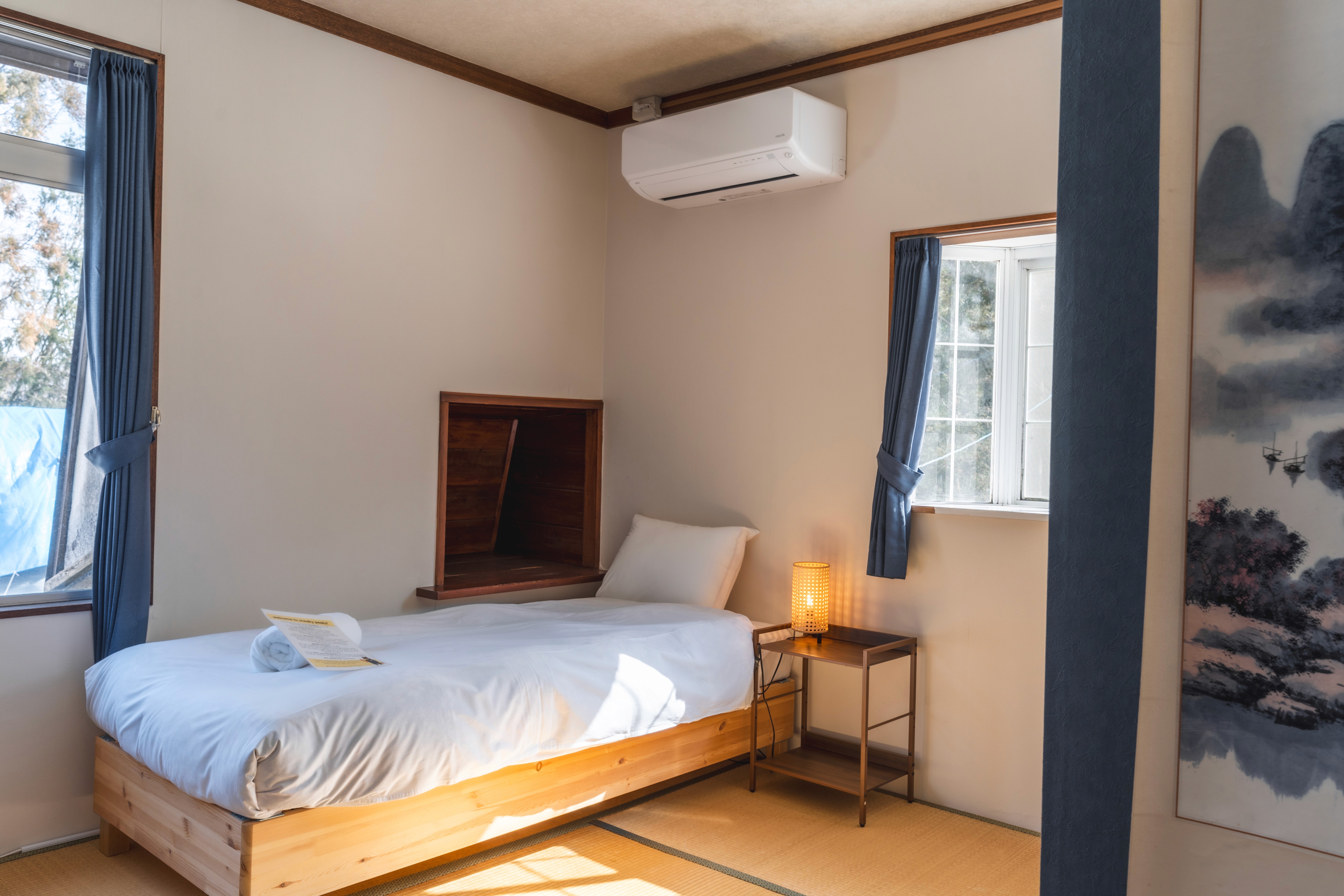 Superior King room interior at Sneaky Peaks, Hakuba