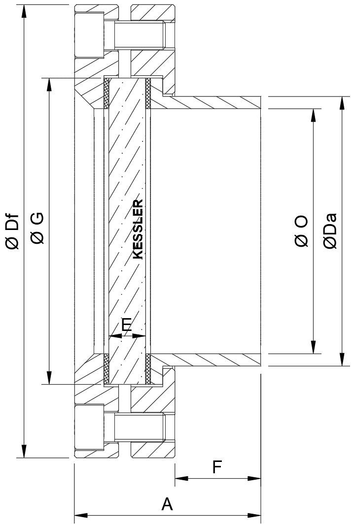 Rundschauglas Kessler KL 413 Zeichnung