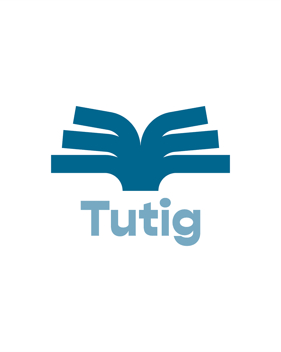 Tutig primary logomark and logotype on white background