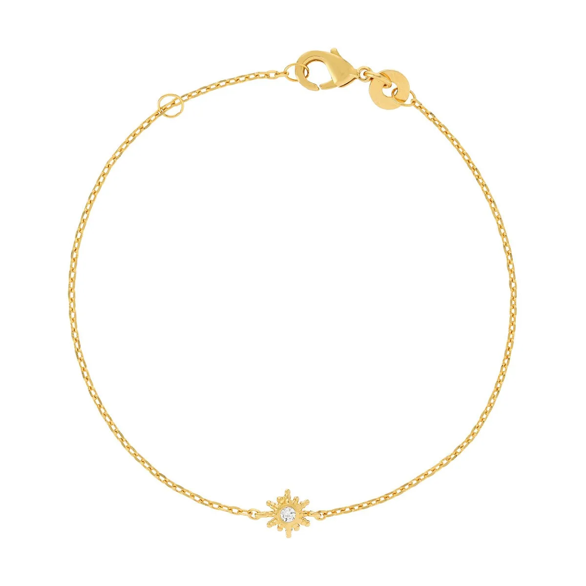 Bracelet en plaqué or serti d'oxydes de zirconium