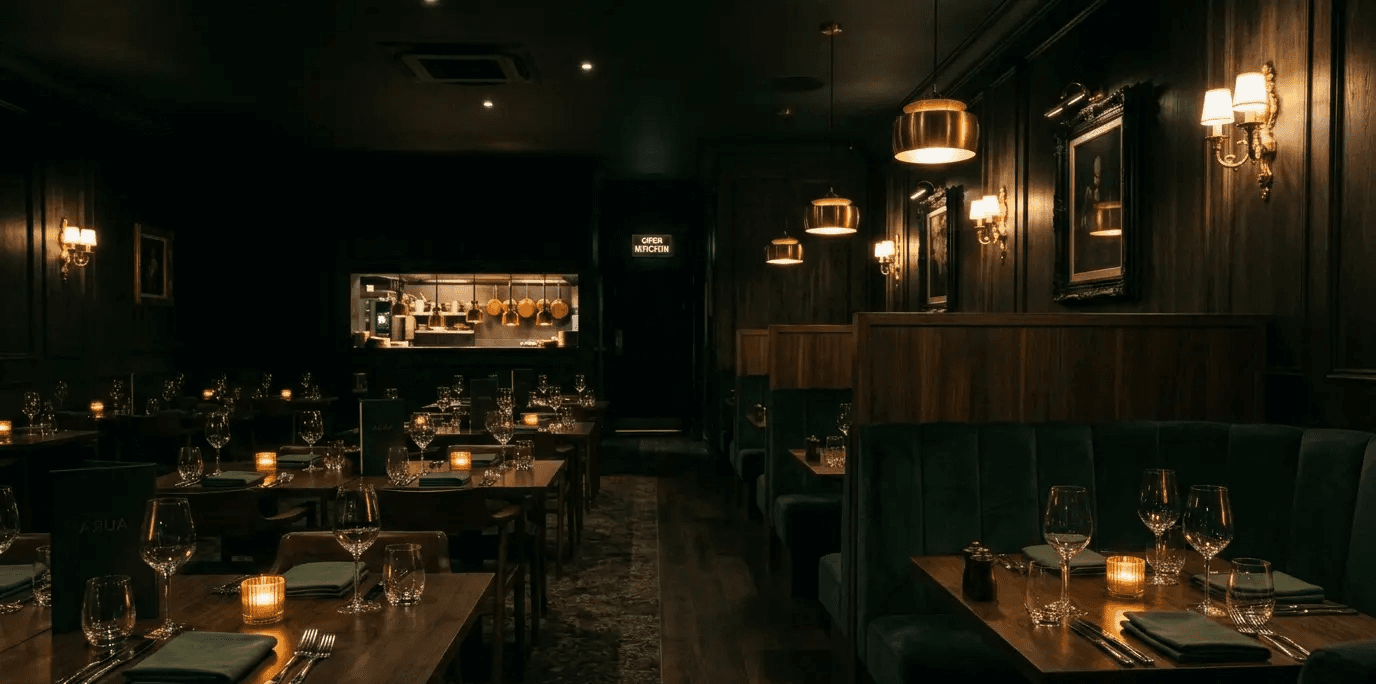 Vesper fine dining ambiance